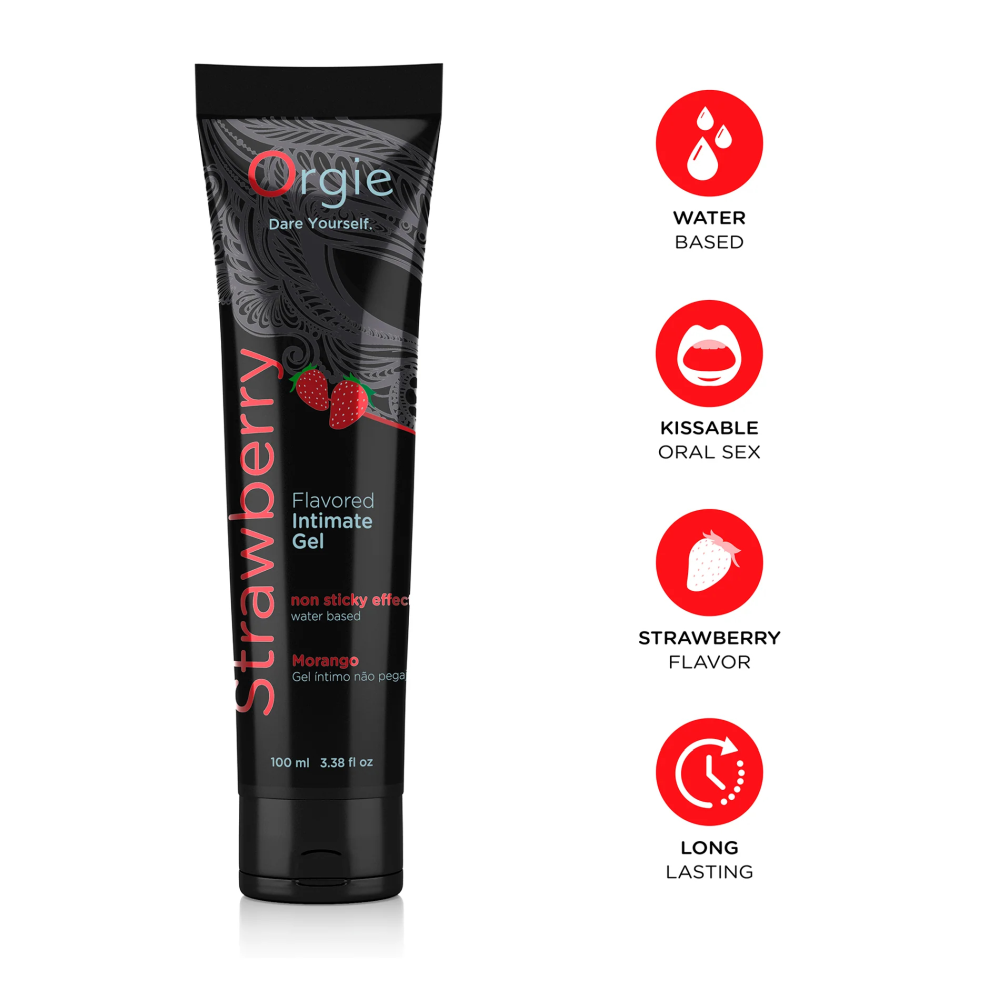 Лубрикант с ароматом клубники "LUBE TUBE STRAWBERRY", Orgie