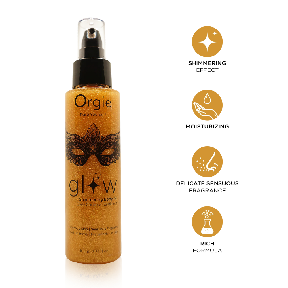 Масло для тела с эффектом мерцания "GLOW - SHIMMERING BODY OIL", Orgie