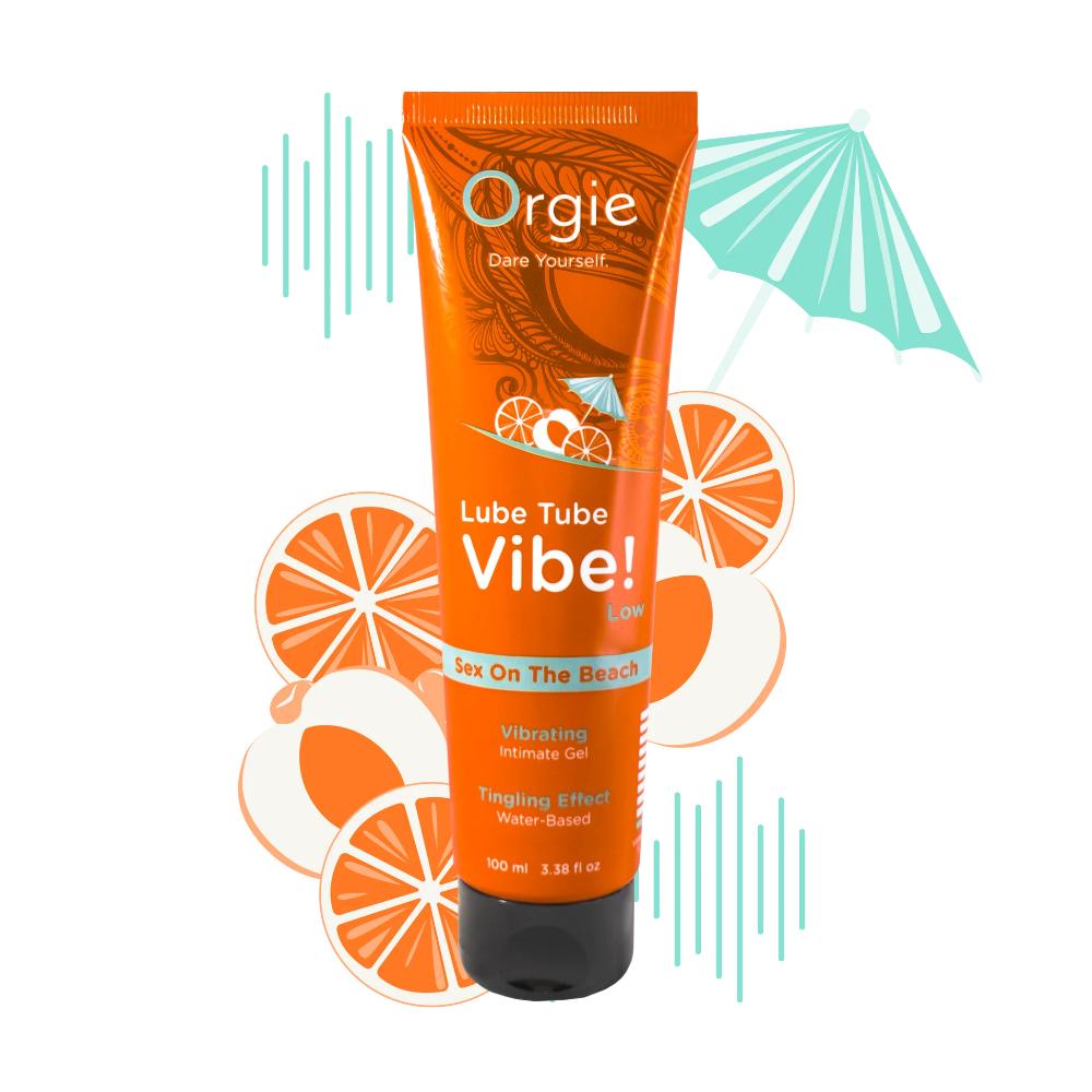 Возбуждающая смазка с эффектом вибрации "LUBE TUBE VIBE! - SEX ON THE BEACH", Orgie