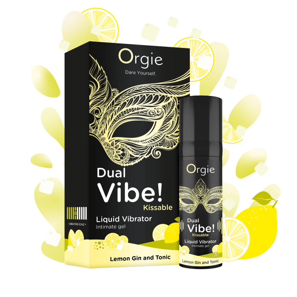 Жидкий вибратор c эффектом покалывания "DUAL VIBE! LEMON GIN AND TONIC", Orgie
