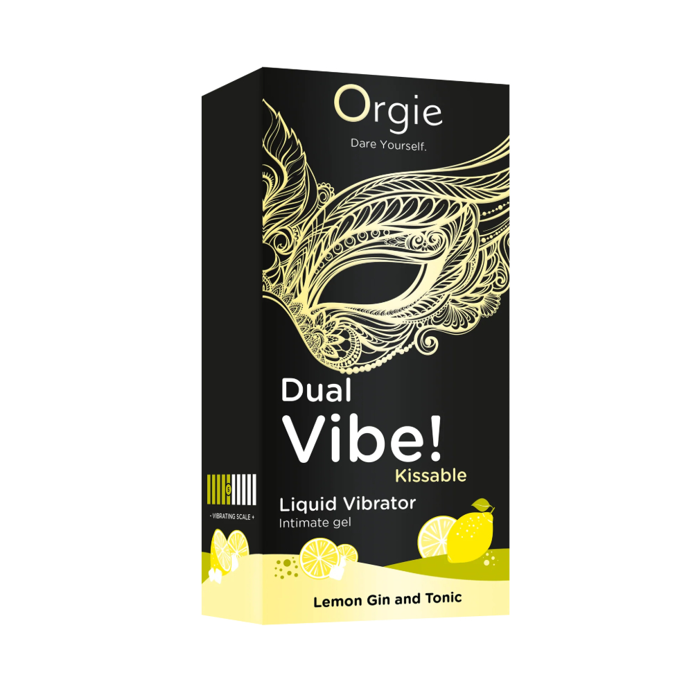 Жидкий вибратор c эффектом покалывания "DUAL VIBE! LEMON GIN AND TONIC", Orgie